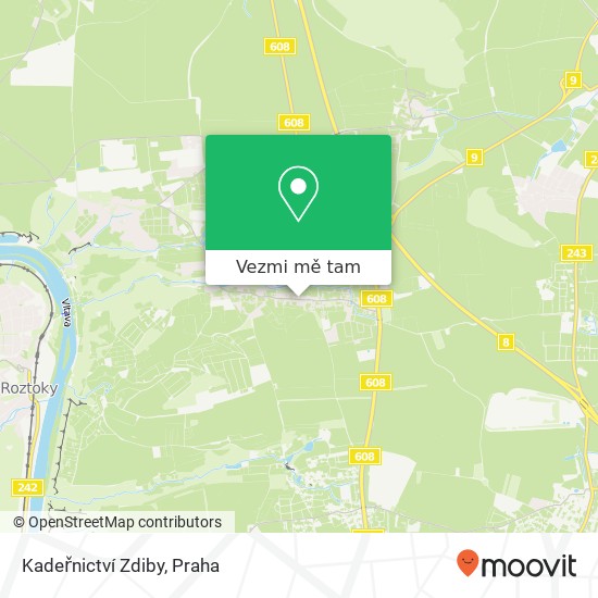 Kadeřnictví Zdiby mapa