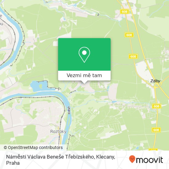 Náměstí Václava Beneše Třebízského, Klecany mapa