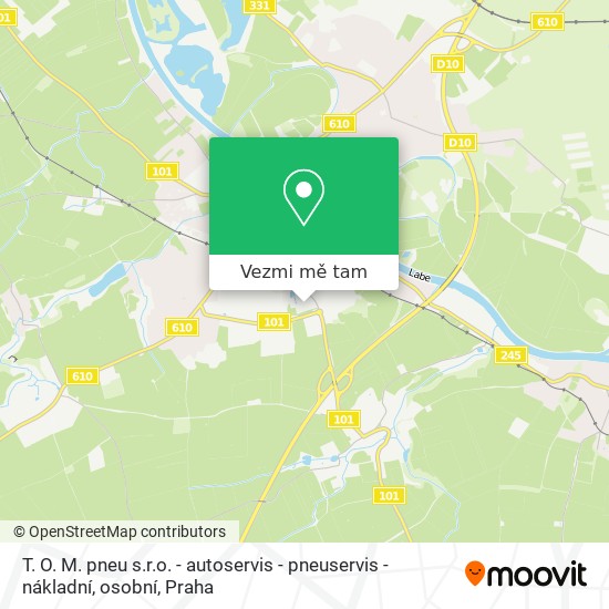 T. O. M. pneu s.r.o. - autoservis - pneuservis - nákladní, osobní mapa