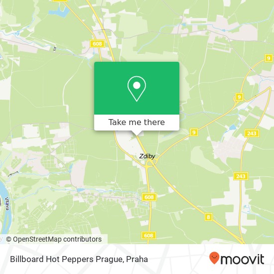 Billboard Hot Peppers Prague mapa