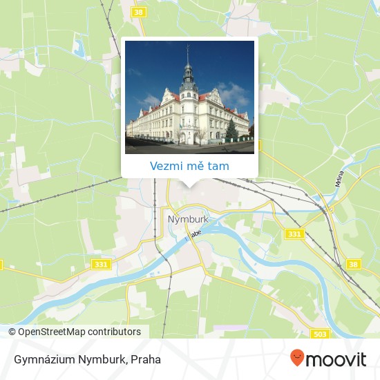 Gymnázium Nymburk mapa