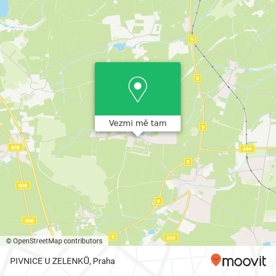 PIVNICE U ZELENKŮ mapa