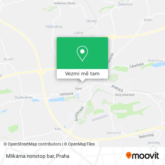 Mlíkárna nonstop bar mapa
