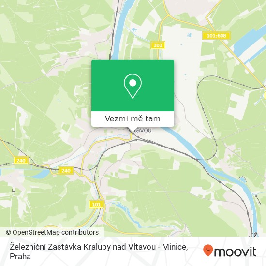 Železniční Zastávka Kralupy nad Vltavou - Minice mapa