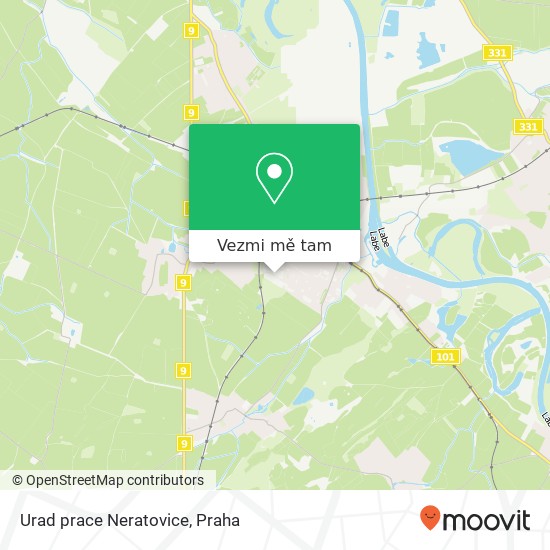 Urad prace Neratovice mapa