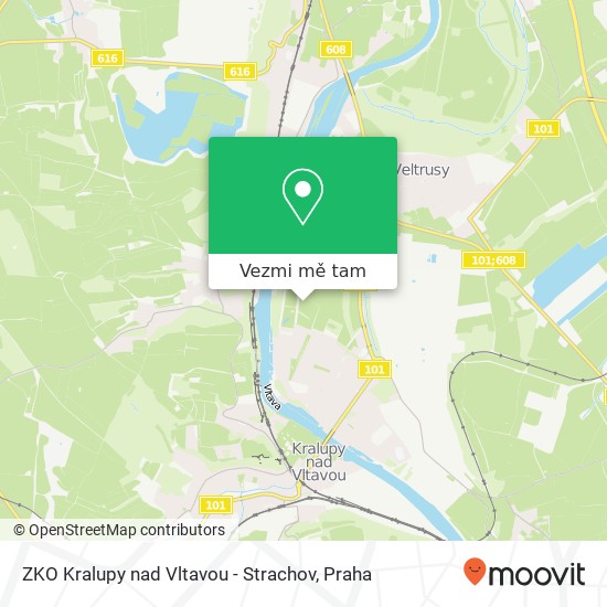 ZKO Kralupy nad Vltavou - Strachov mapa
