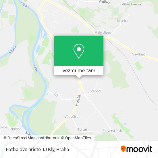 Fotbalové hřiště TJ Kly mapa