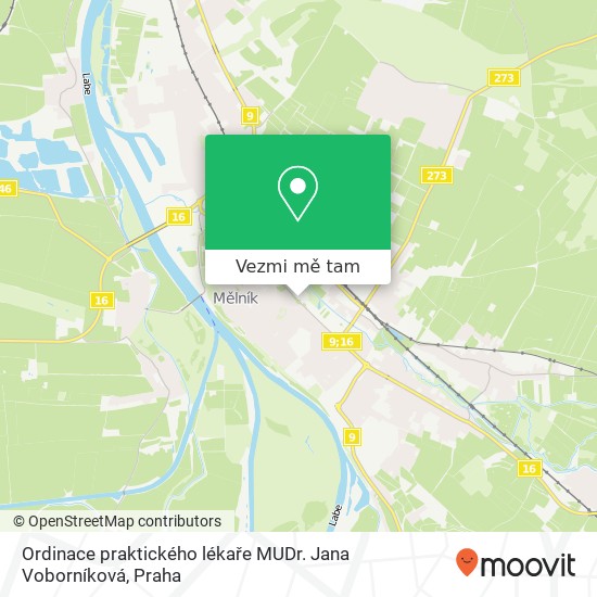 Ordinace praktického lékaře MUDr. Jana Voborníková mapa