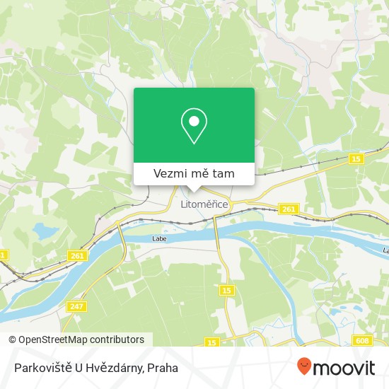 Parkoviště U Hvězdárny mapa