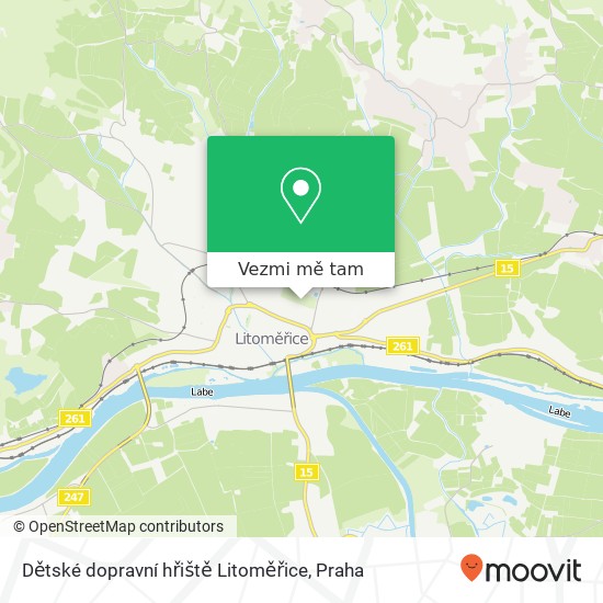 Dětské dopravní hřiště Litoměřice mapa