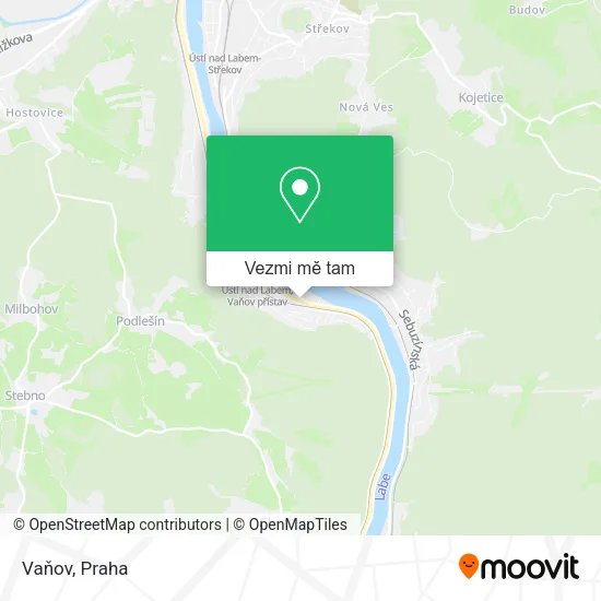 Vaňov mapa
