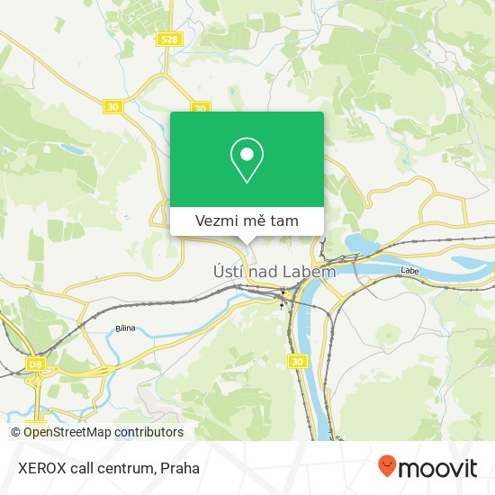 XEROX call centrum mapa