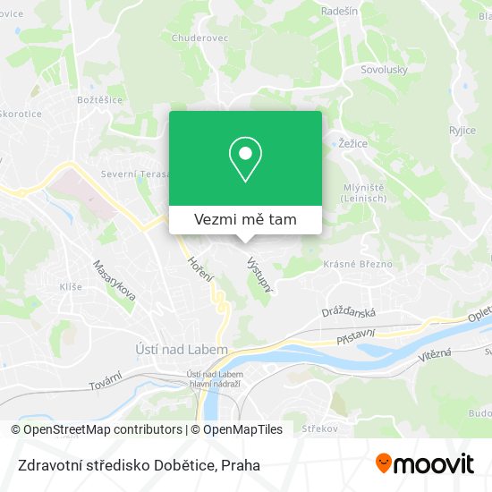 Zdravotní středisko Dobětice mapa