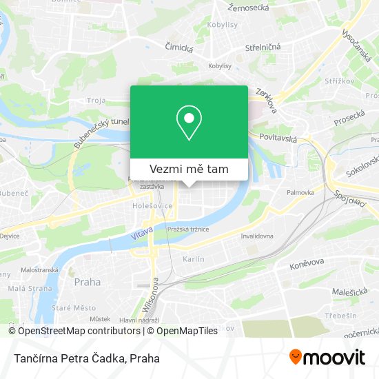 Tančírna Petra Čadka mapa