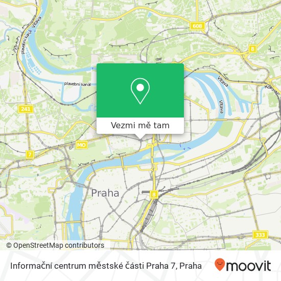 Informační centrum městské části Praha 7 mapa