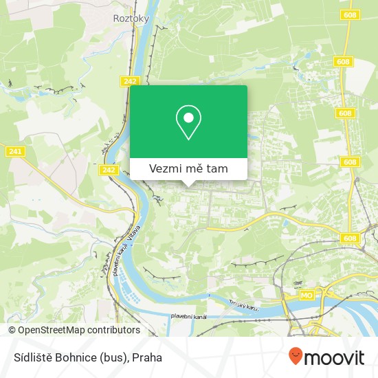 Sídliště Bohnice (bus) mapa