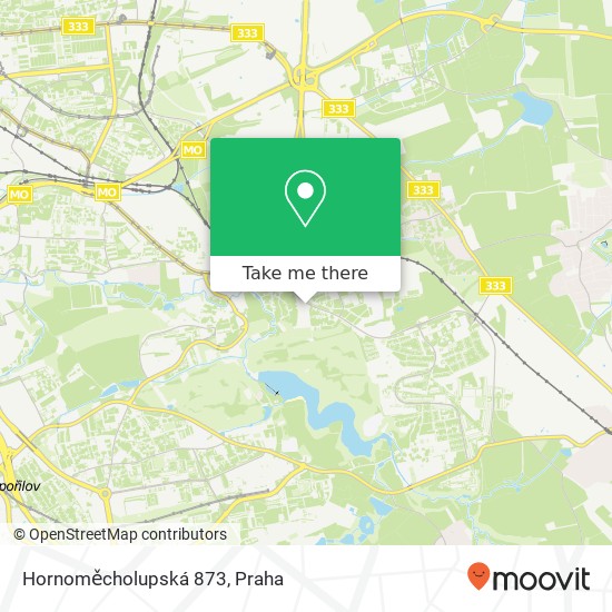 Hornoměcholupská 873 mapa