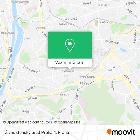 Živnostenský úřad Praha 4 mapa