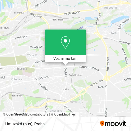 Limuzská (bus) mapa