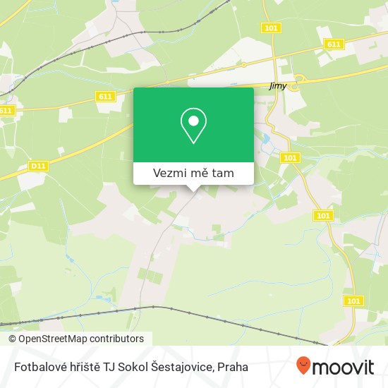 Fotbalové hřiště TJ Sokol Šestajovice mapa