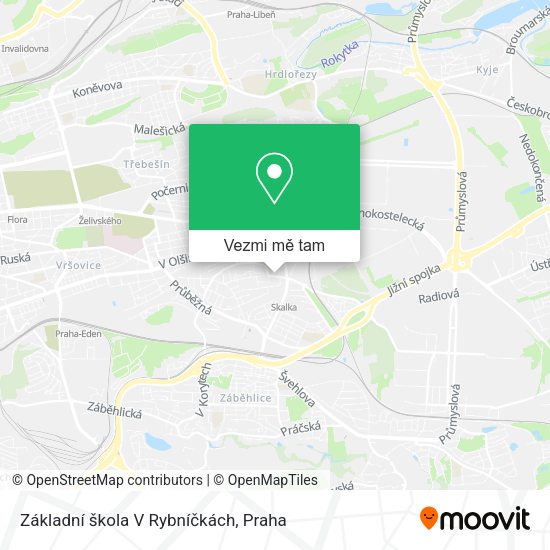 Základní škola V Rybníčkách mapa