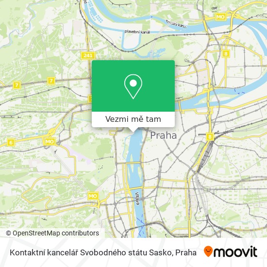 Kontaktní kancelář Svobodného státu Sasko mapa