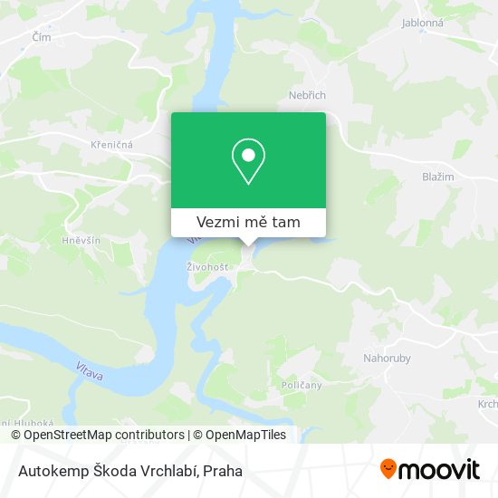 Autokemp Škoda Vrchlabí mapa