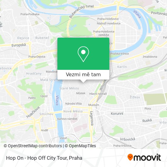 Hop On - Hop Off City Tour mapa