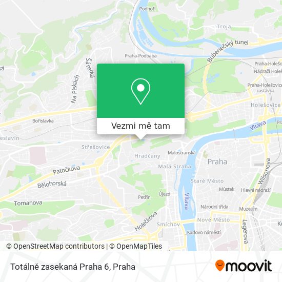 Totálně zasekaná Praha 6 mapa