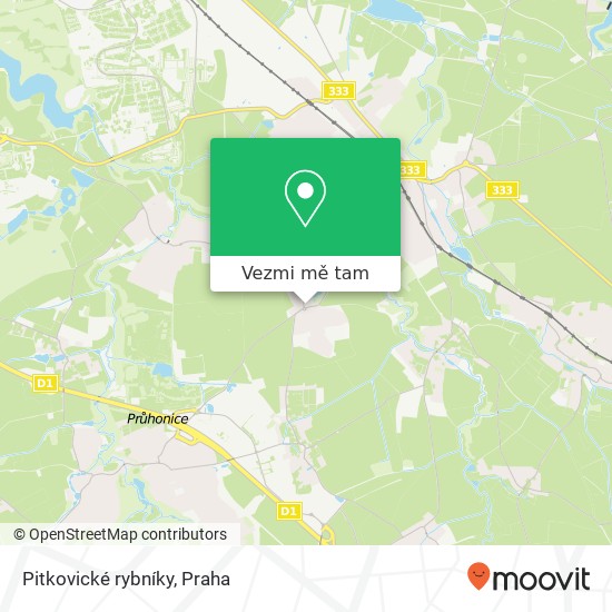 Pitkovické rybníky mapa