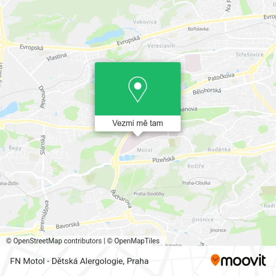 FN Motol - Dětská Alergologie mapa