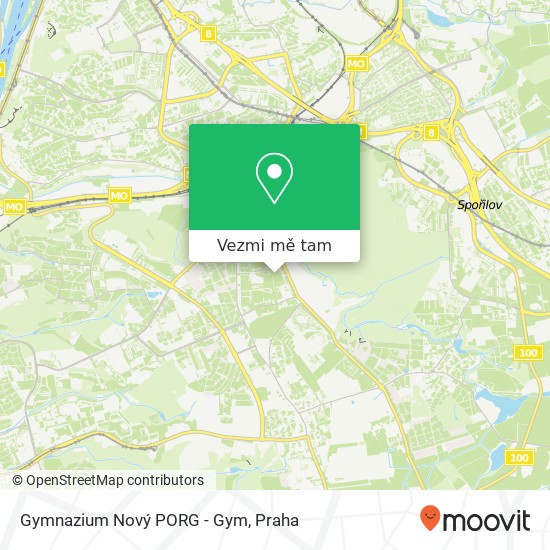 Gymnazium Nový PORG - Gym mapa