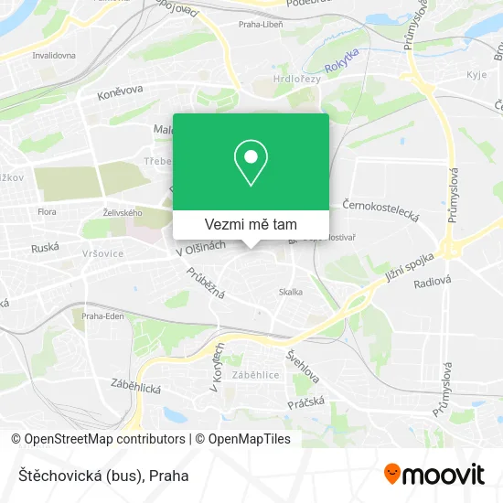 Štěchovická (bus) mapa