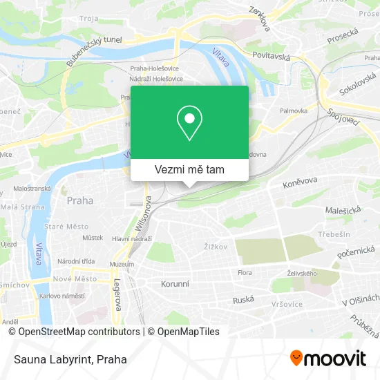 Sauna Labyrint mapa
