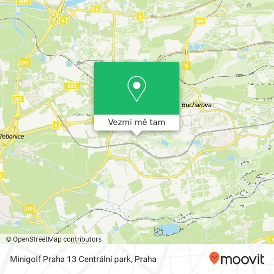 Minigolf Praha 13 Centrální park mapa