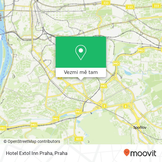 Hotel Extol Inn Praha mapa