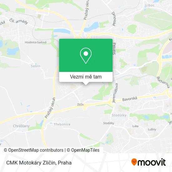 CMK Motokáry Zličín mapa