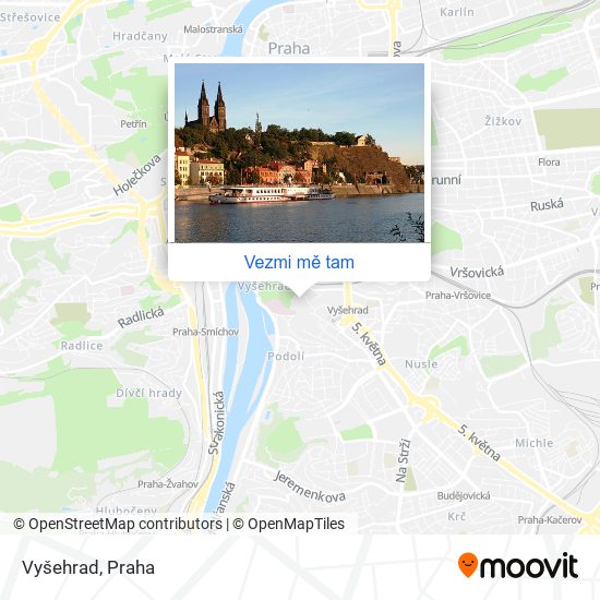 Vyšehrad mapa