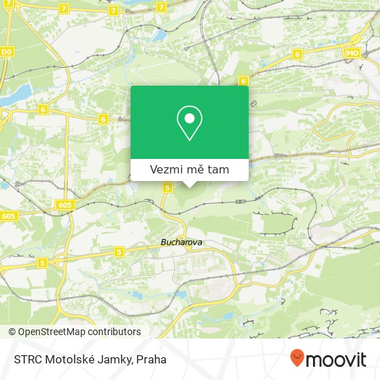 STRC Motolské Jamky mapa