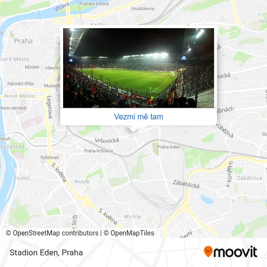 Stadion Eden mapa