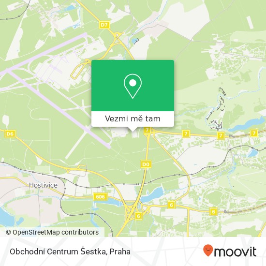 Obchodní Centrum Šestka mapa