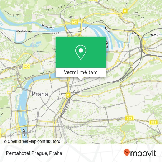 Pentahotel Prague mapa