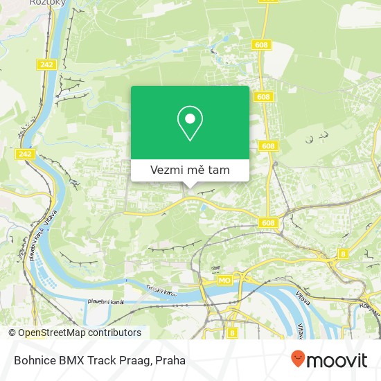 Bohnice BMX Track Praag mapa