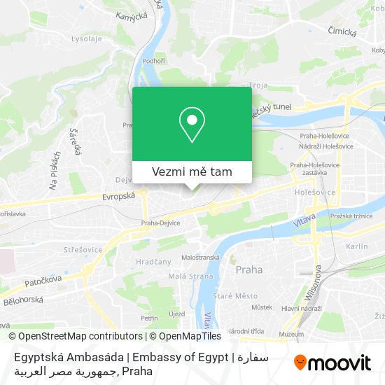 Egyptská Ambasáda | Embassy of Egypt | سفارة جمهورية مصر العربية mapa