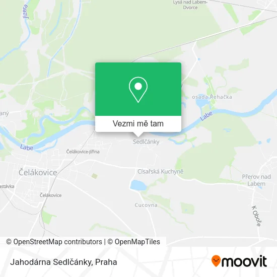 Jahodárna Sedlčánky mapa