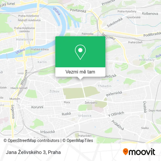 Jana Želivského 3 mapa