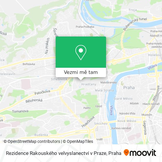 Rezidence Rakouského velvyslanectví v Praze mapa