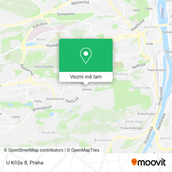 U Kříže 8 mapa