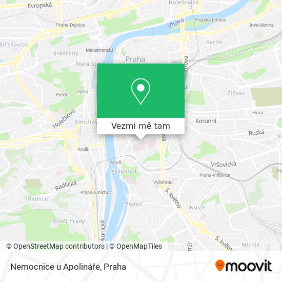 Nemocnice u Apolináře mapa
