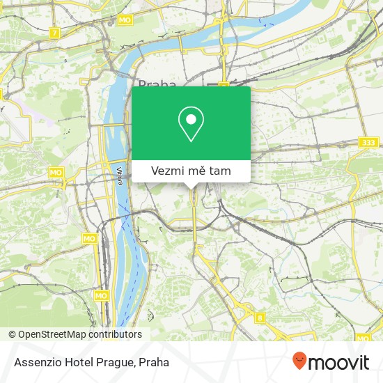 Assenzio Hotel Prague mapa